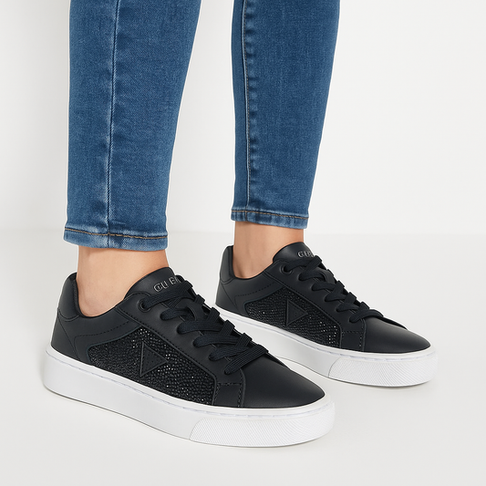 Tenis Guess Negros con Detalles de Pedrería